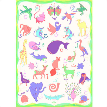 Djuralfabetet ABC-affisch (Persiska)